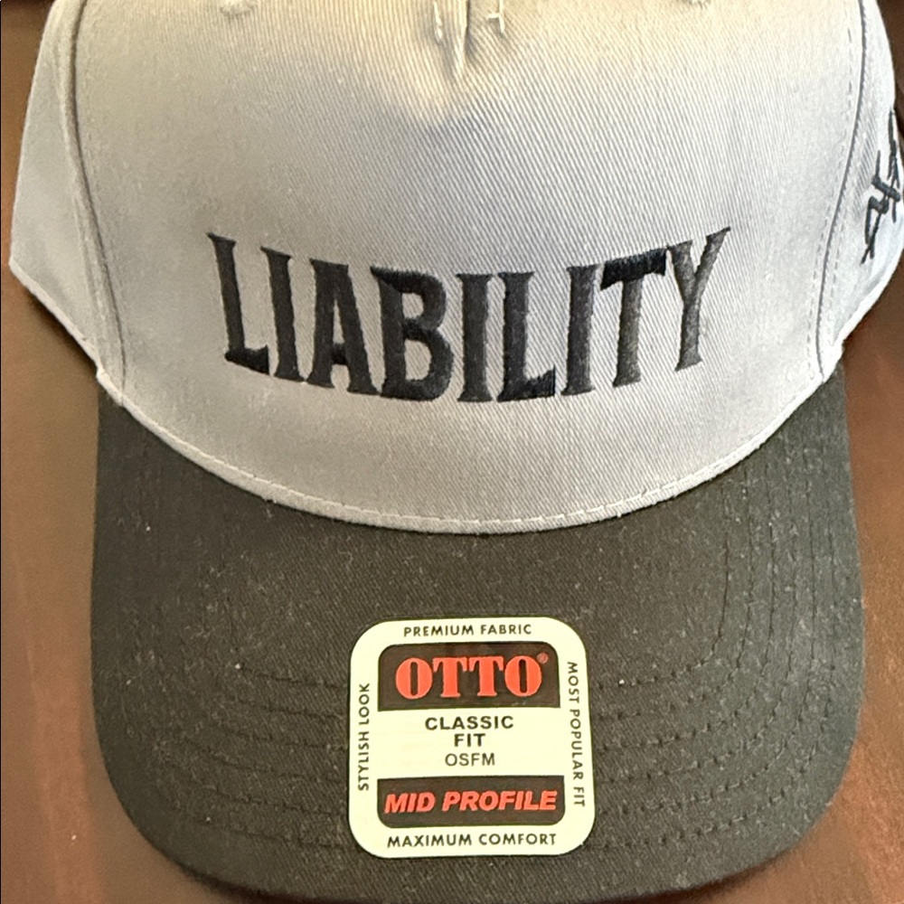 Liability Gray and Black Cap - Picture 3 of 3